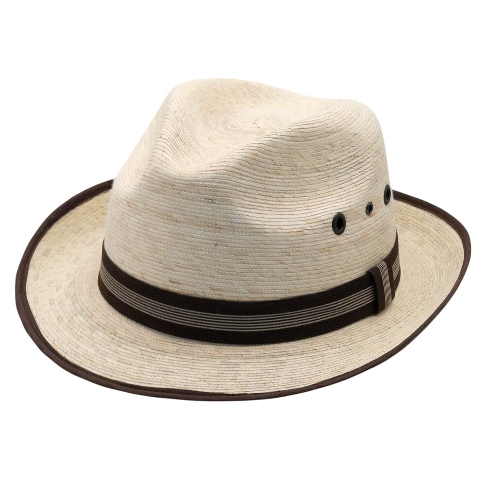 4924 Straw Fedora Hat - Panama Hat Short Brim M/L Sizes 22”–23 1/8” Sun Hat